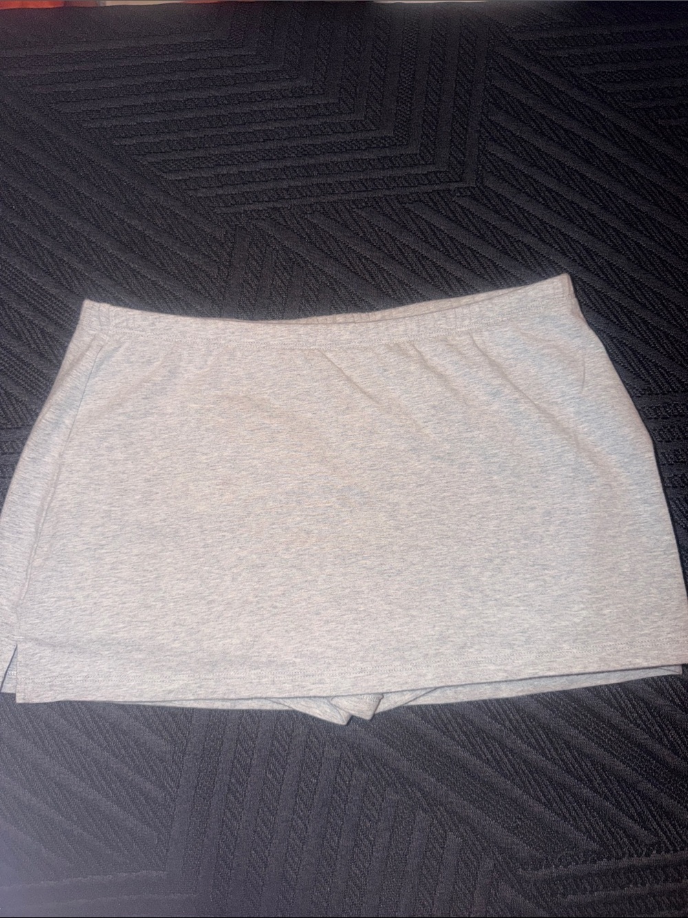 Aritzia Homestretch Smooth Penny Light Gray Mini Skirt - Casual Elastic Waist - Picture 9 of 9